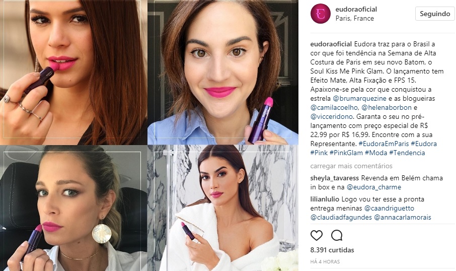 Eudora - exemplo como vender produtos Eudora - exemplo como vender produtos