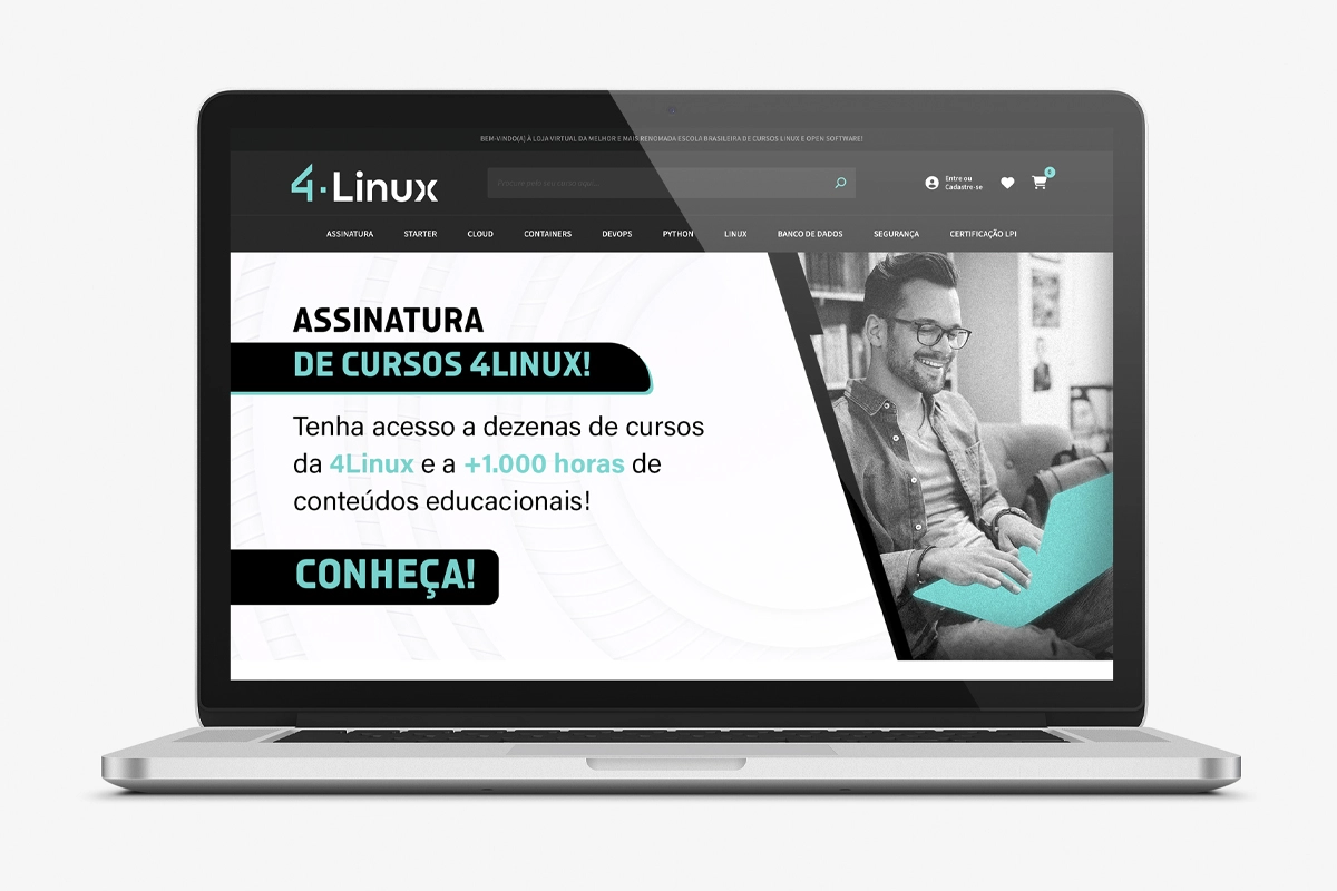 4Linux loja implementada com plataforma WooCommerce
