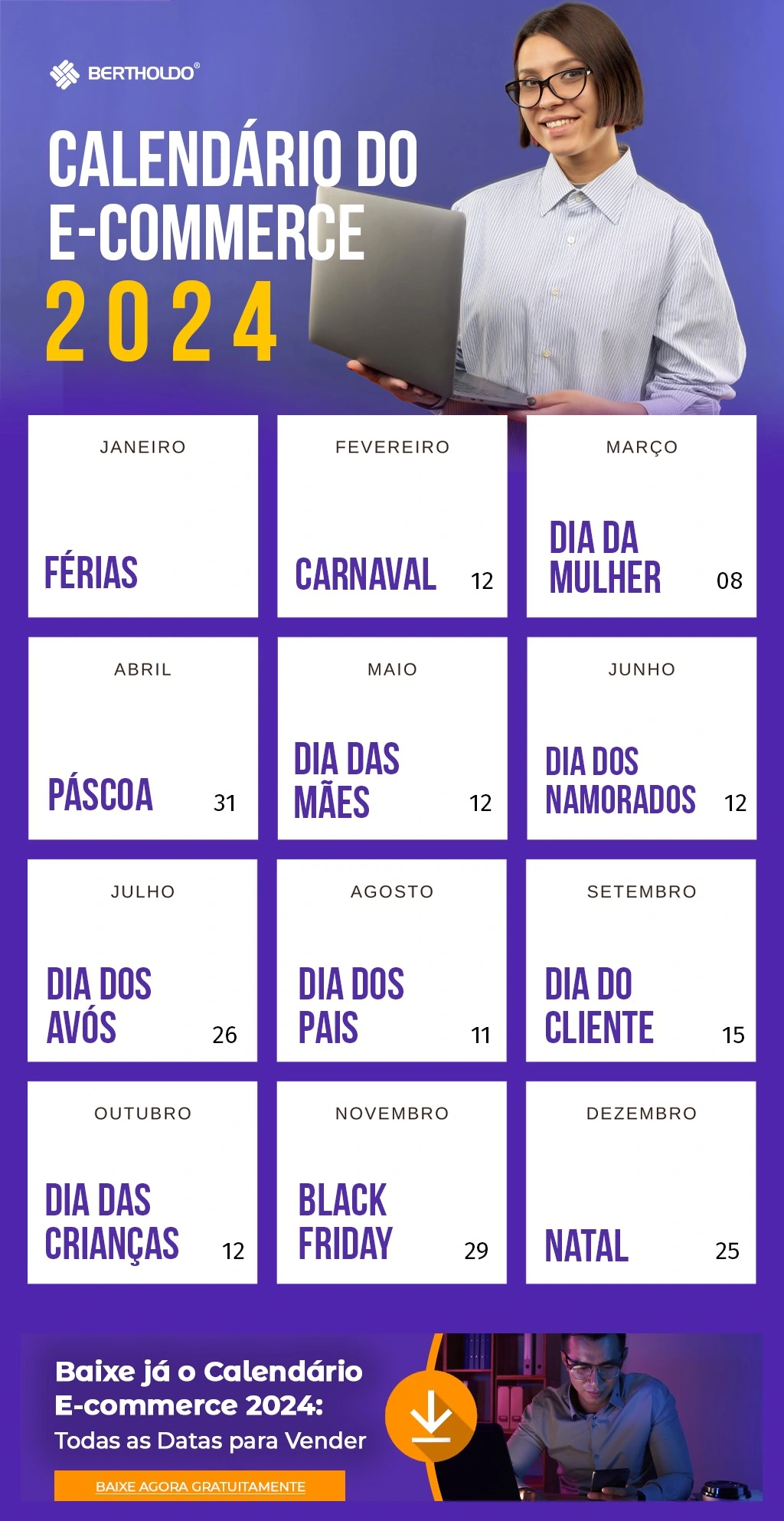 Calendário do 2024 melhores datas comerciais
