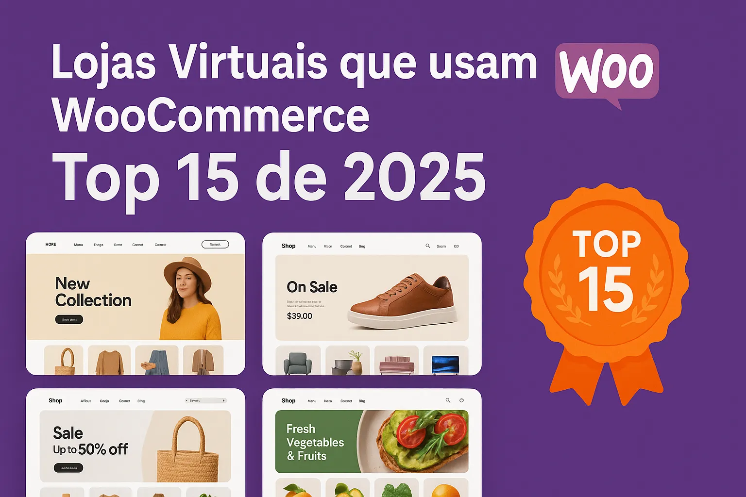 Lojas Virtuais que usam WooCommerce Top 15 de 2025
