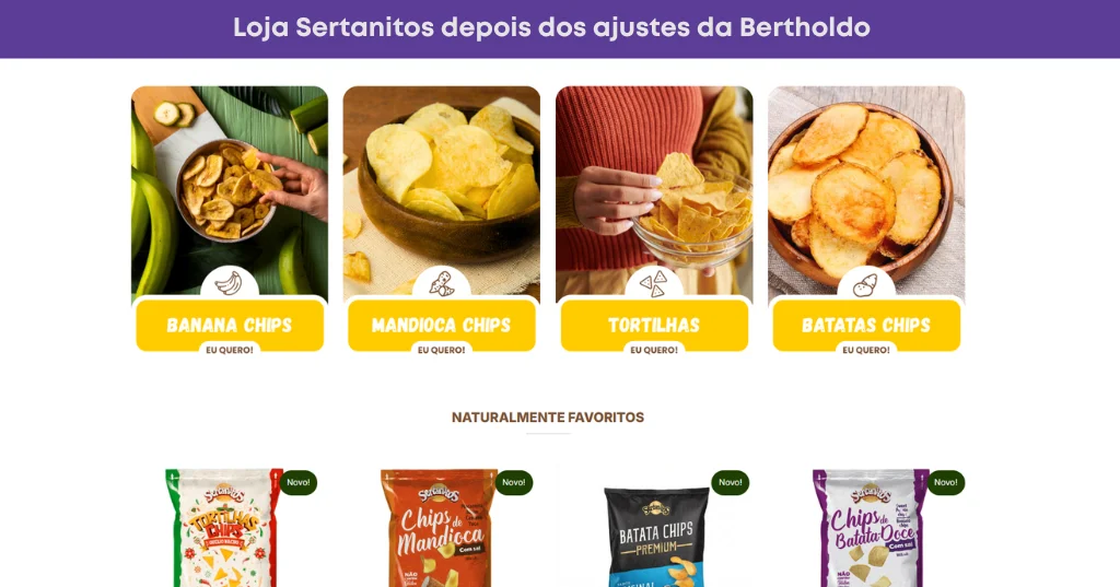 Conheça a Nova Loja Virtual da Sertanitos Desenvolvida em WooCommerce pela Bertholdo